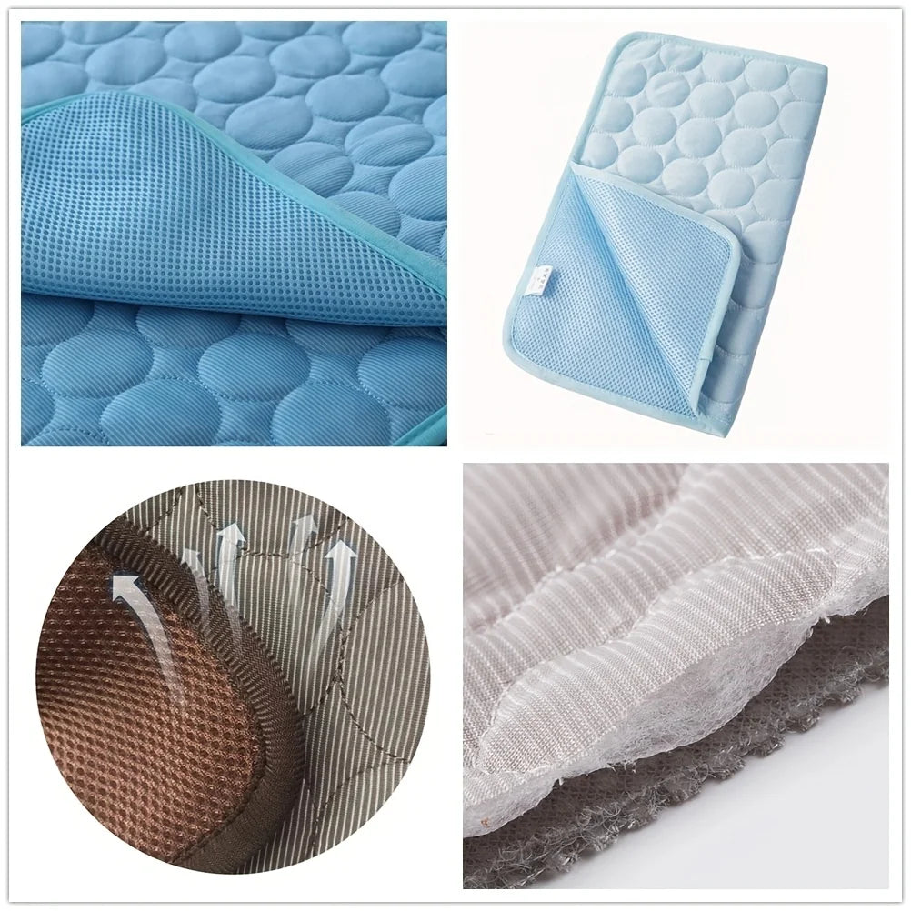 Cooling Dog Mat – Summer Pet Cooling Bed for Small & Large Dogs, Durable Ice Pad Blanket for Dogs & Cats