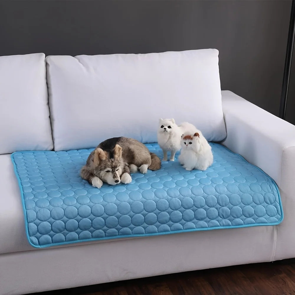 Cooling Dog Mat – Summer Pet Cooling Bed for Small & Large Dogs, Durable Ice Pad Blanket for Dogs & Cats