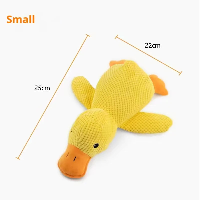 Pawfect Nest™ Calming Duck Plush Toy – Squeaky Chew Toy for Puppies & Dogs