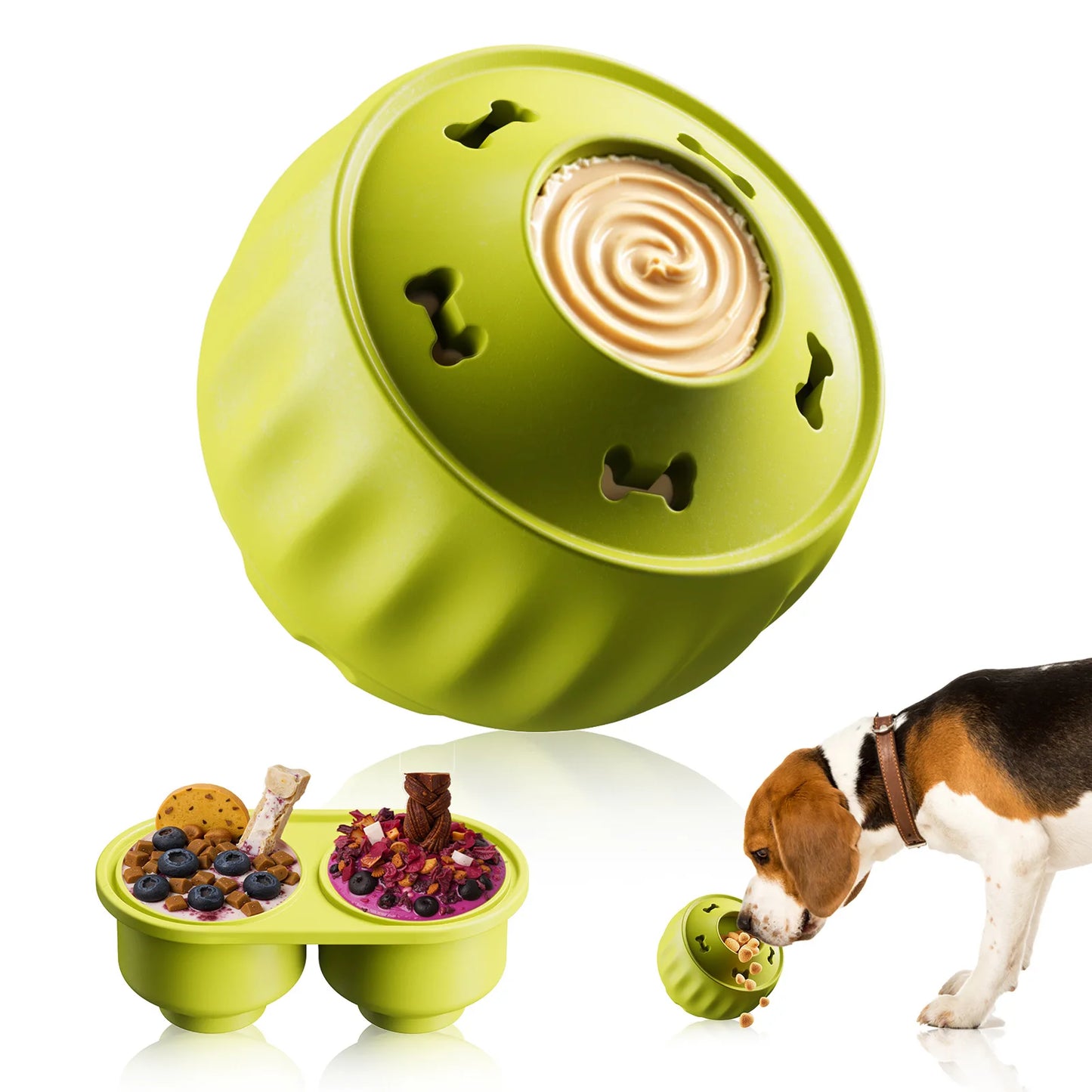 Healthy Frozen Treat Mold for Dogs – Interactive Silicone Puppy Enrichment Toy