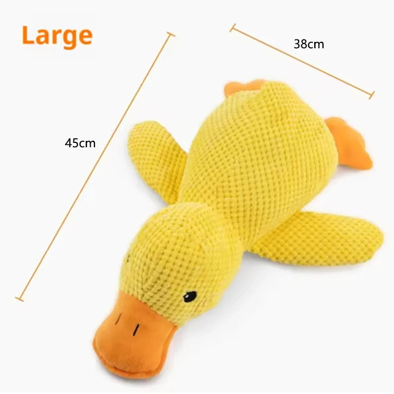Pawfect Nest™ Calming Duck Plush Toy – Squeaky Chew Toy for Puppies & Dogs