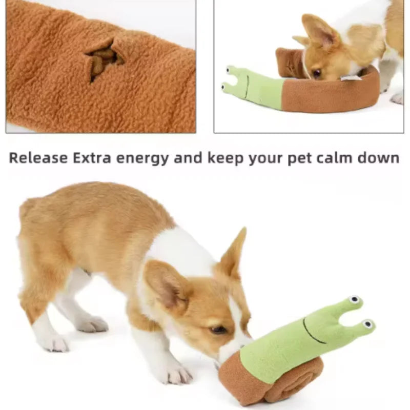 Snail Snuffle Toy for Dogs & Cats – Interactive Sniffing Puzzle & Treat-Hiding Training Toy