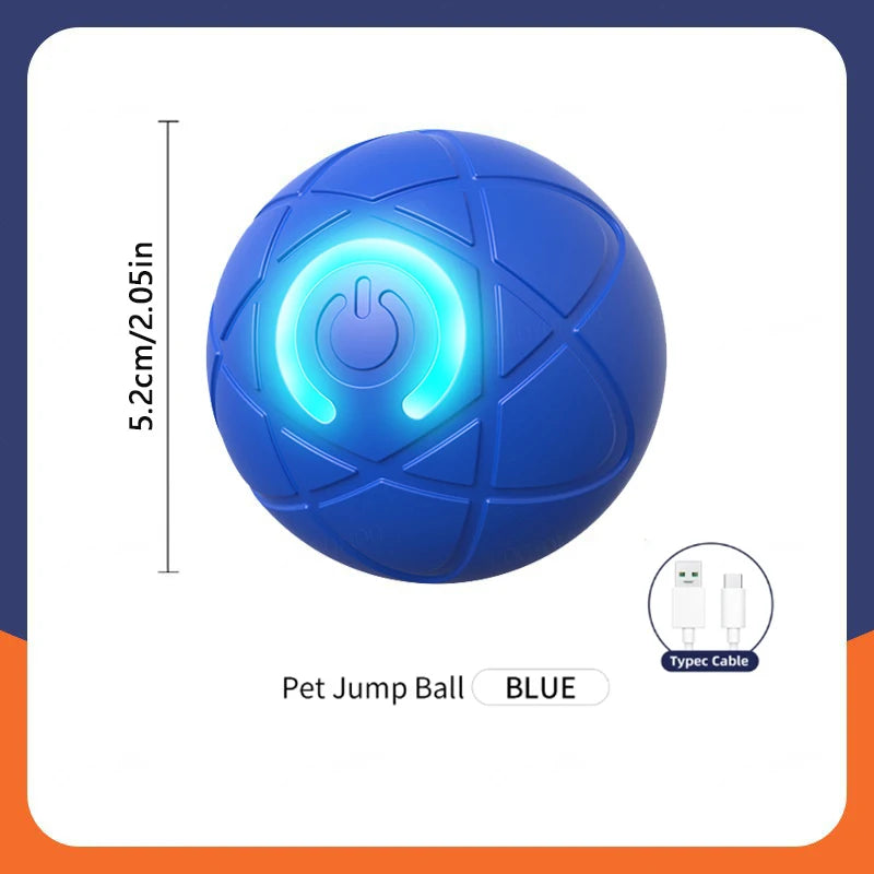 Smart Interactive Dog Ball – USB Rechargeable Automatic Moving & Bouncing Toy for Puppies & Cats