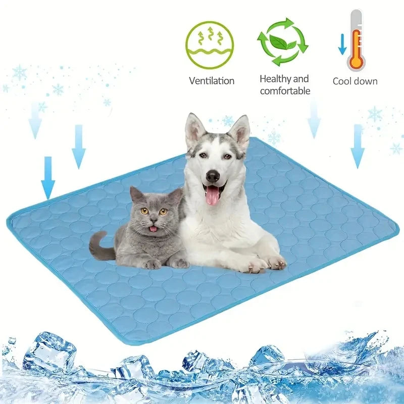 Cooling Dog Mat – Summer Pet Cooling Bed for Small & Large Dogs, Durable Ice Pad Blanket for Dogs & Cats