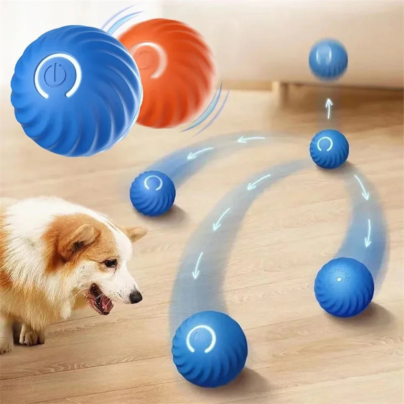 Smart Interactive Dog Ball – USB Rechargeable Automatic Moving & Bouncing Toy for Puppies & Cats
