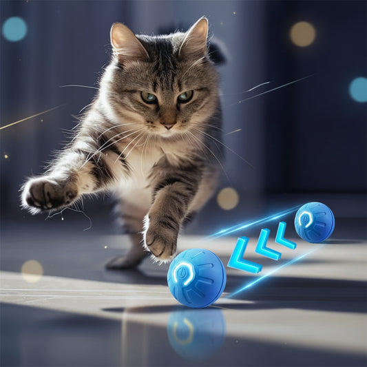 Smart Interactive Dog Ball – USB Rechargeable Automatic Moving & Bouncing Toy for Puppies & Cats