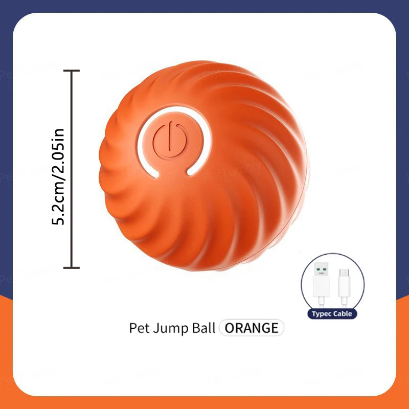 Smart Interactive Dog Ball – USB Rechargeable Automatic Moving & Bouncing Toy for Puppies & Cats