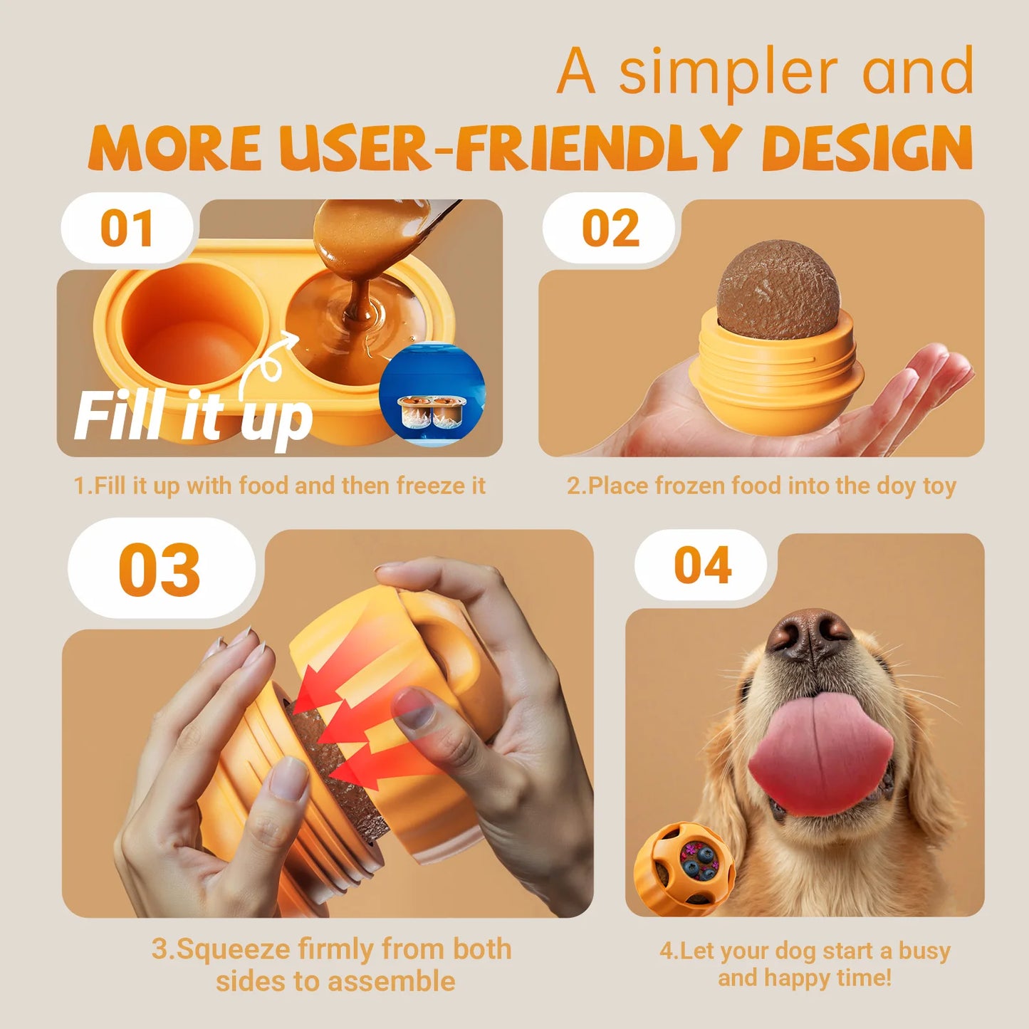Healthy Frozen Treat Mold for Dogs – Interactive Silicone Puppy Enrichment Toy