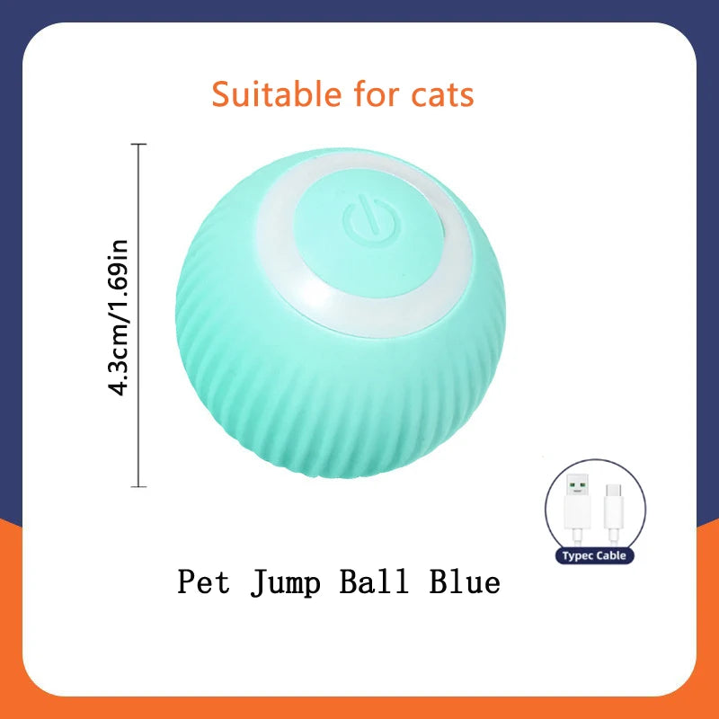 Smart Interactive Dog Ball – USB Rechargeable Automatic Moving & Bouncing Toy for Puppies & Cats
