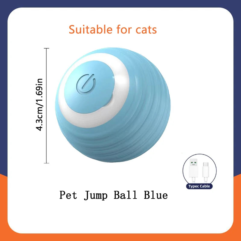 Smart Interactive Dog Ball – USB Rechargeable Automatic Moving & Bouncing Toy for Puppies & Cats