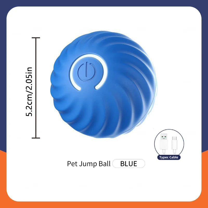 Smart Interactive Dog Ball – USB Rechargeable Automatic Moving & Bouncing Toy for Puppies & Cats