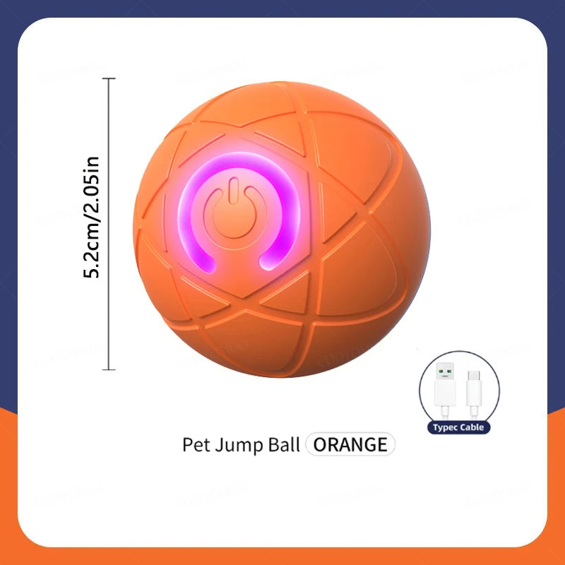 Smart Interactive Dog Ball – USB Rechargeable Automatic Moving & Bouncing Toy for Puppies & Cats