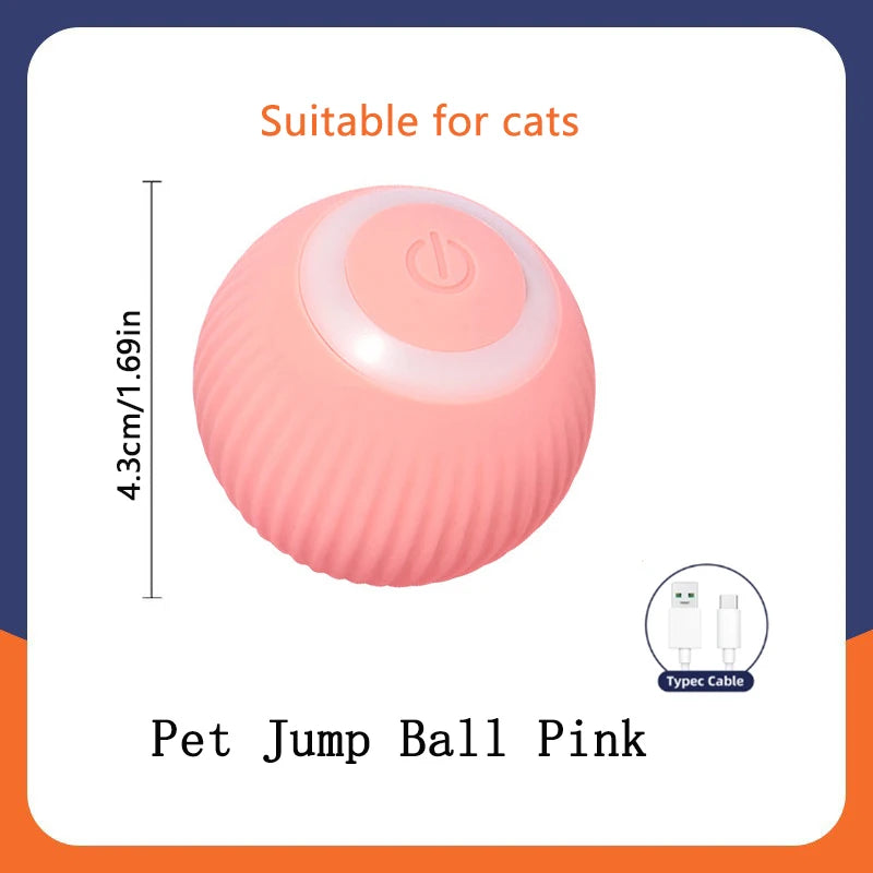 Smart Interactive Dog Ball – USB Rechargeable Automatic Moving & Bouncing Toy for Puppies & Cats