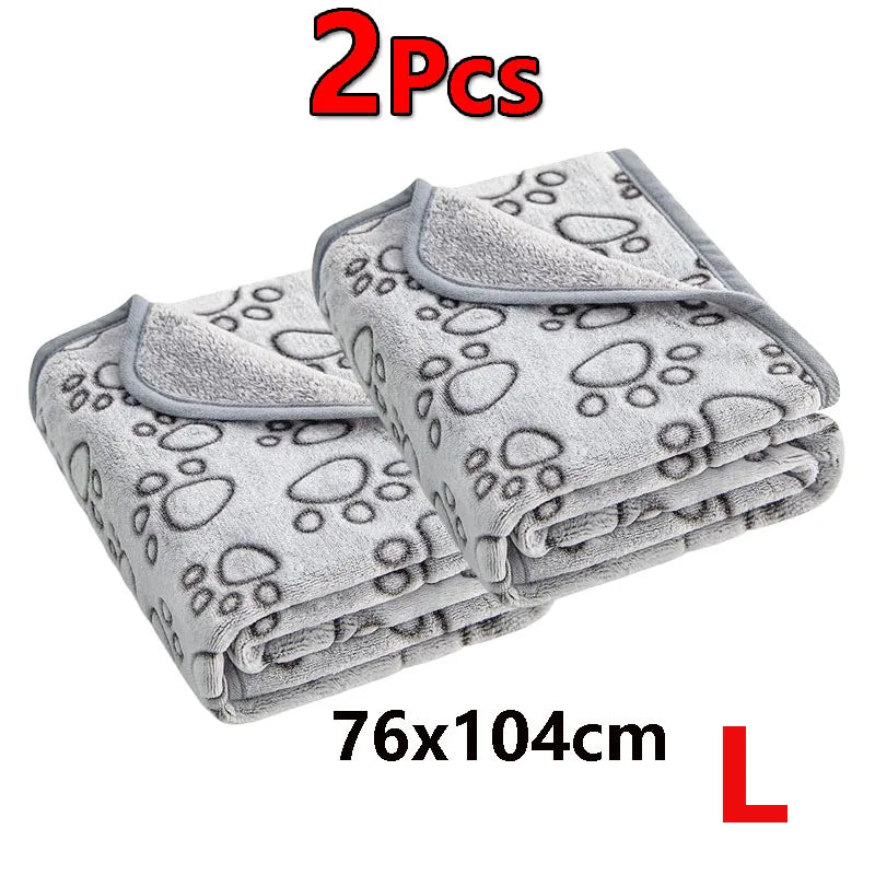 Pawfect Nest™ Cozy Paw Blanket – Soft & Warm Pet Blanket for Dogs & Cats (2-Pack)