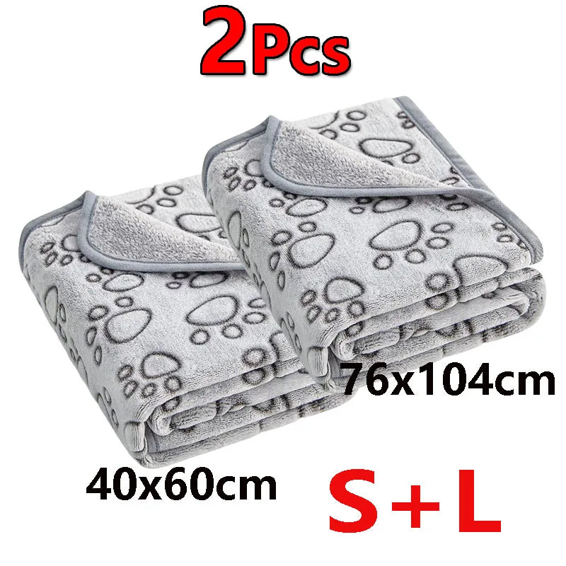 Pawfect Nest™ Cozy Paw Blanket – Soft & Warm Pet Blanket for Dogs & Cats (2-Pack)