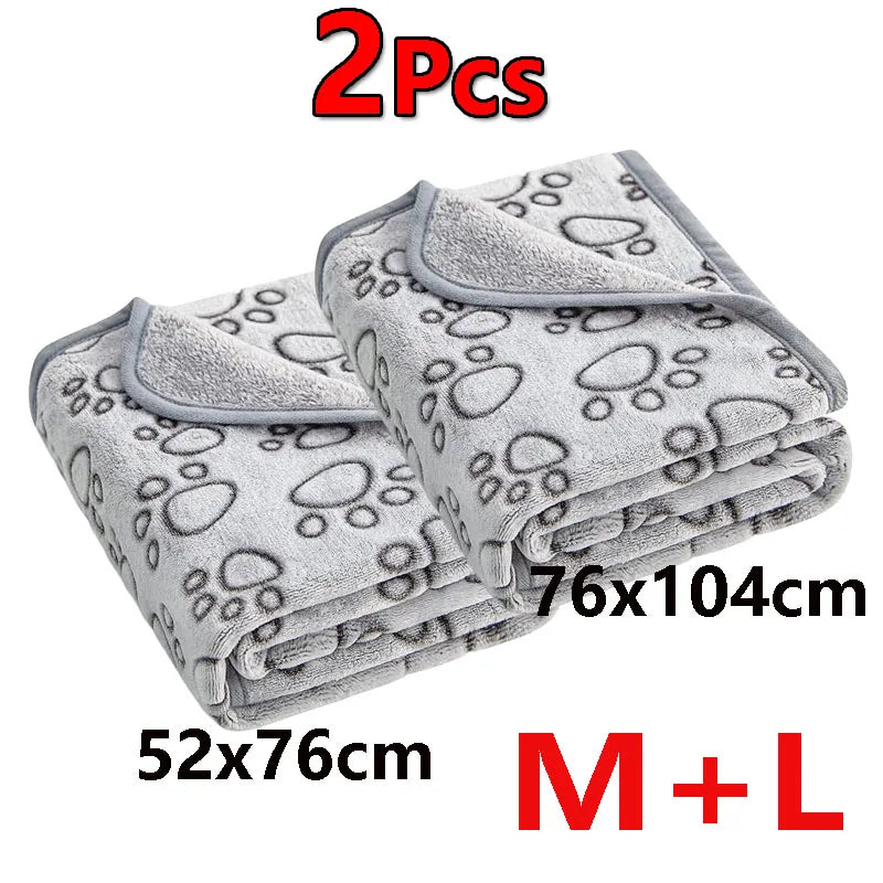 Pawfect Nest™ Cozy Paw Blanket – Soft & Warm Pet Blanket for Dogs & Cats (2-Pack)