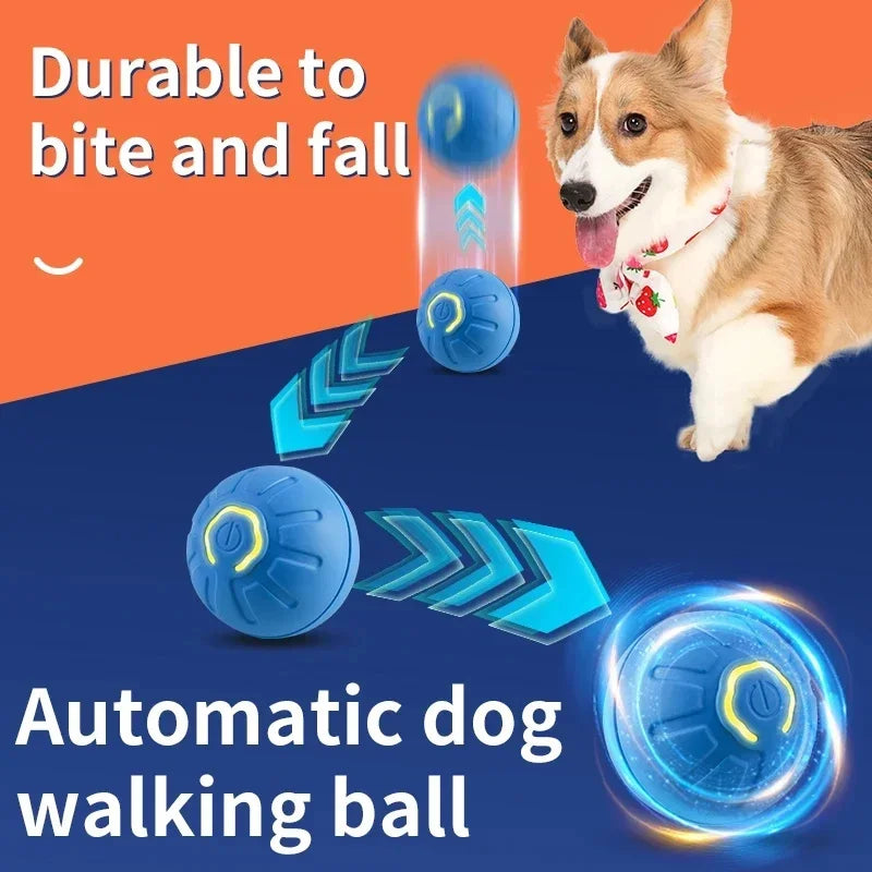 Smart Interactive Dog Ball – USB Rechargeable Automatic Moving & Bouncing Toy for Puppies & Cats