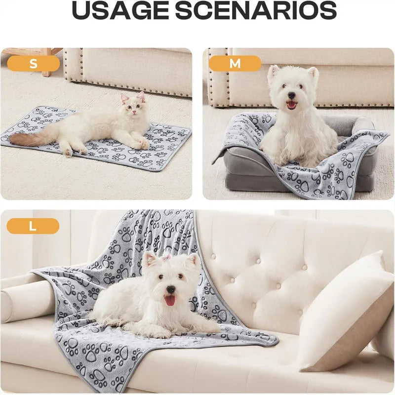 Pawfect Nest™ Cozy Paw Blanket – Soft & Warm Pet Blanket for Dogs & Cats (2-Pack)