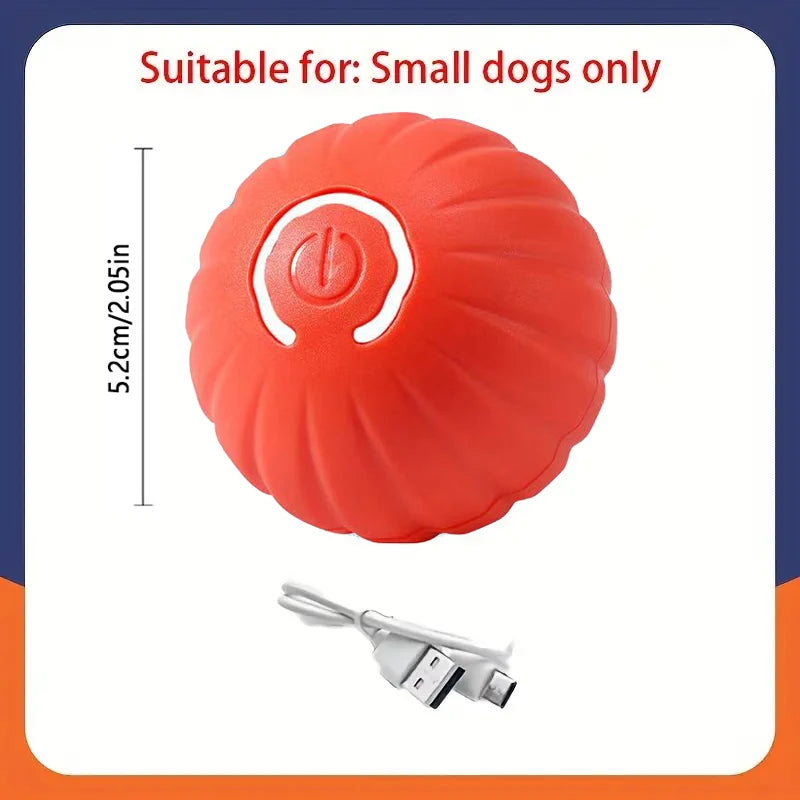 Smart Interactive Dog Ball – USB Rechargeable Automatic Moving & Bouncing Toy for Puppies & Cats