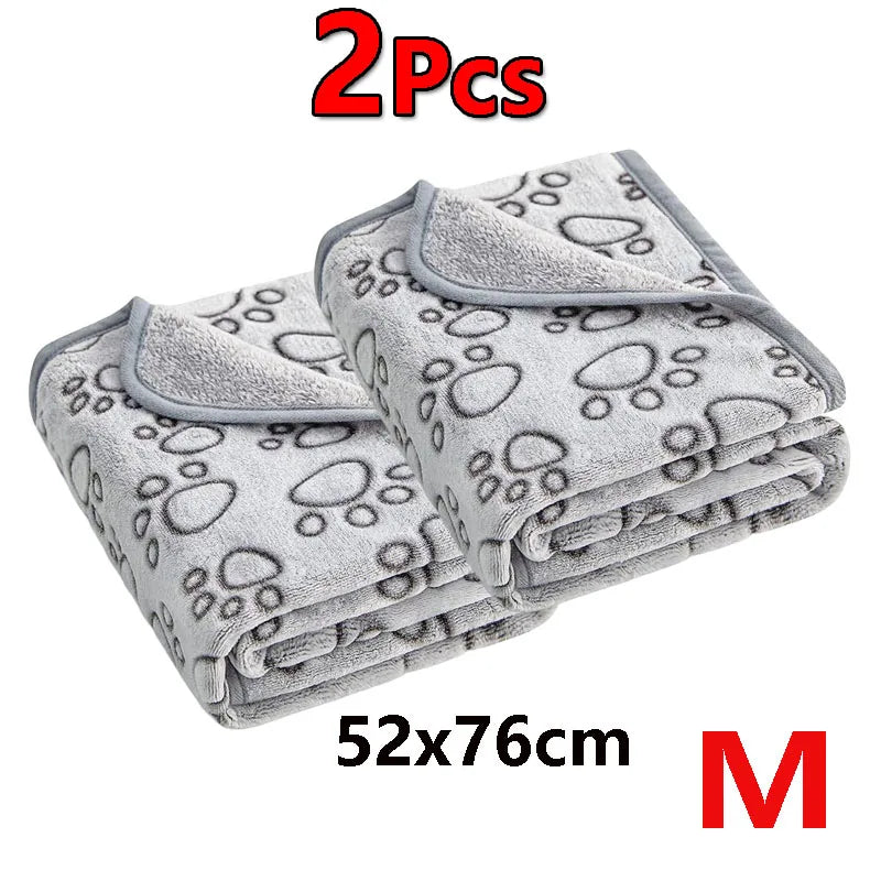 Pawfect Nest™ Cozy Paw Blanket – Soft & Warm Pet Blanket for Dogs & Cats (2-Pack)