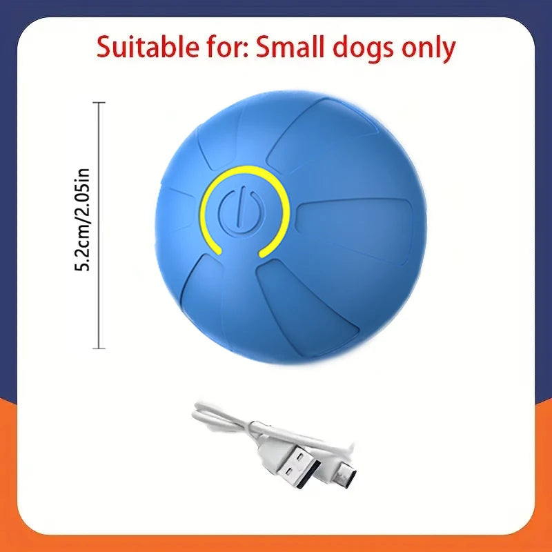 Smart Interactive Dog Ball – USB Rechargeable Automatic Moving & Bouncing Toy for Puppies & Cats