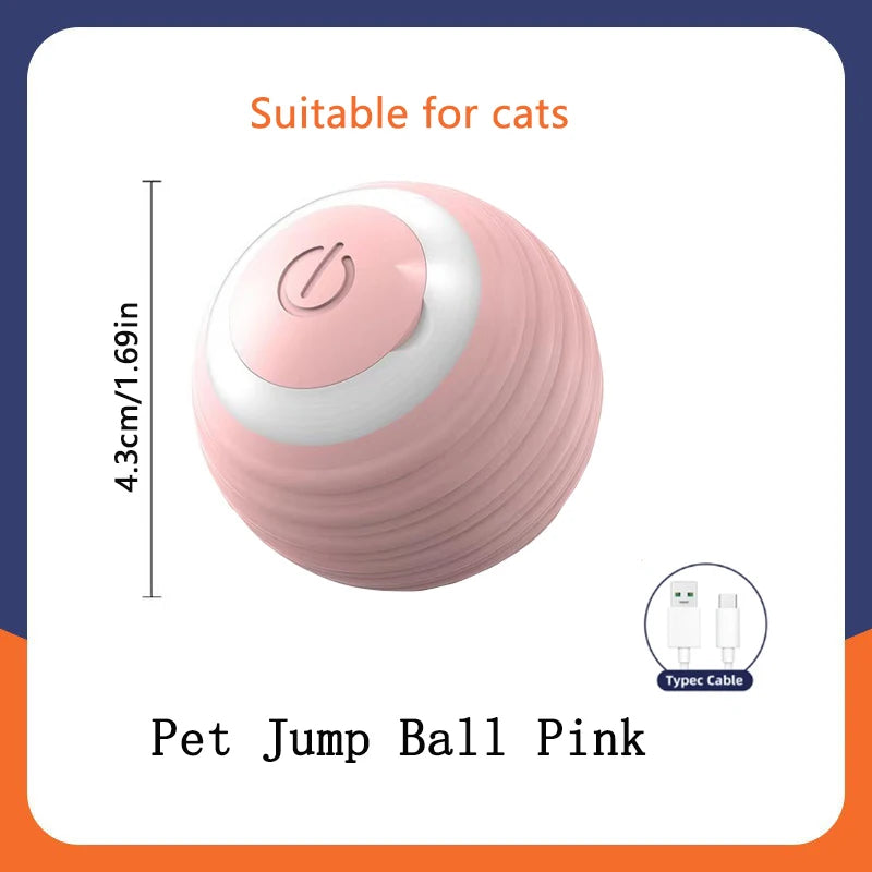 Smart Interactive Dog Ball – USB Rechargeable Automatic Moving & Bouncing Toy for Puppies & Cats
